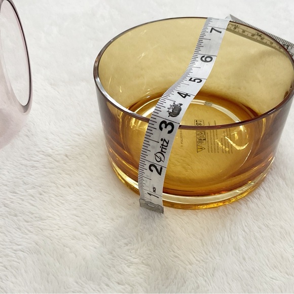 Anthro Ombre Glass Cloche Hurricane Candle Holder Blush Amber - Picture 12 of 16